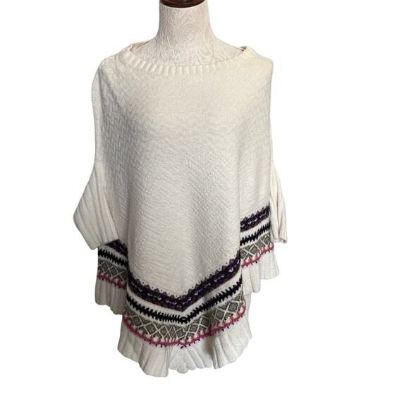 Anthropologie Sleeping on Snow Woodland Stroll poncho sweater S boho softgirl - Picture 2 of 12